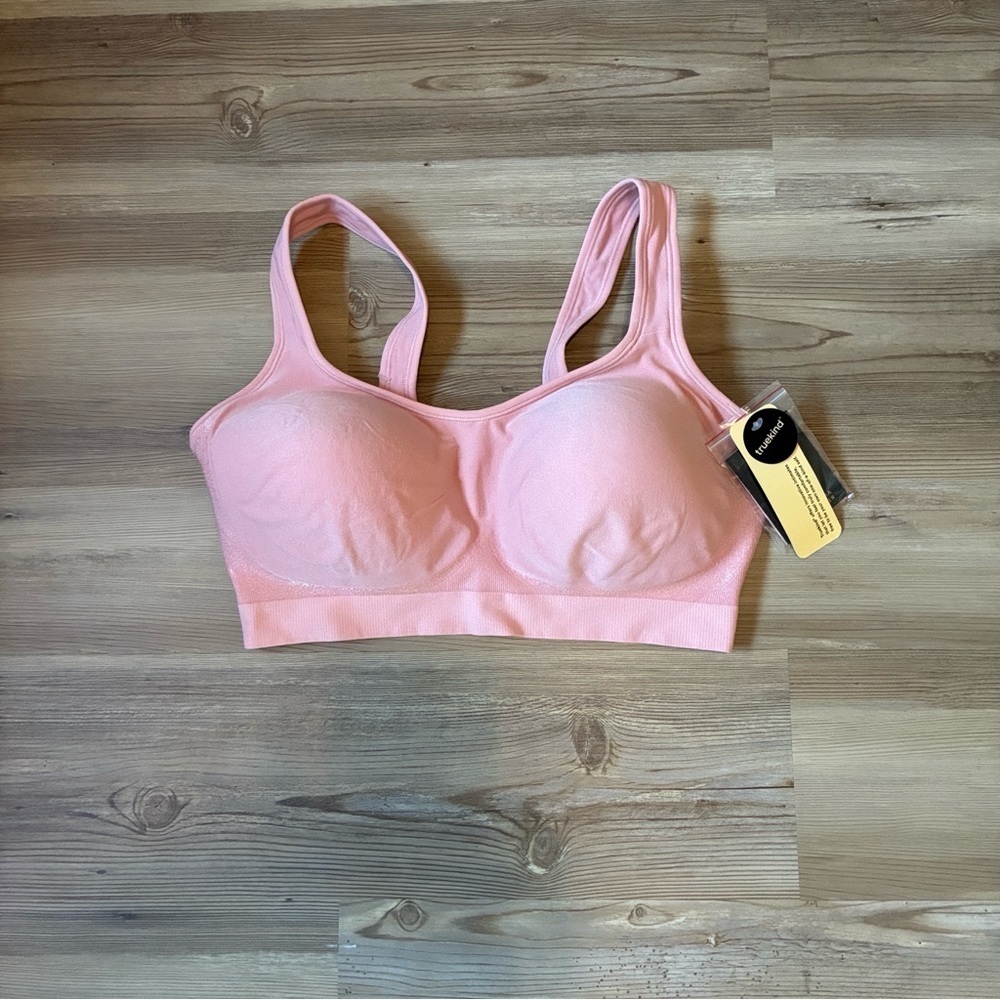Truekind Daily comfort Wirefree Shaper bra Hook & Eye Rose tan Size XL NEW - Picture 3 of 11